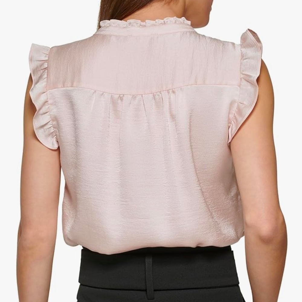 Ruffles pink sleeveless top…